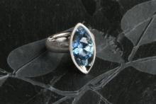 Silberring Synth. Aquamarin